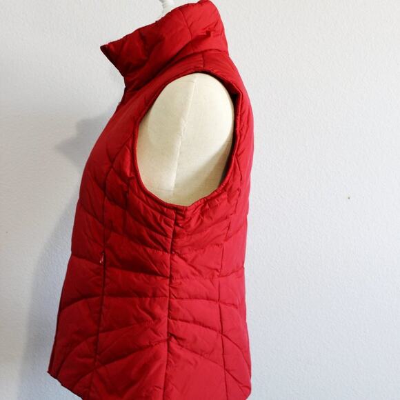 KENNETH COLE REACTION Women’s Red Puffy Down Vest Size M - Picture 7 of 8